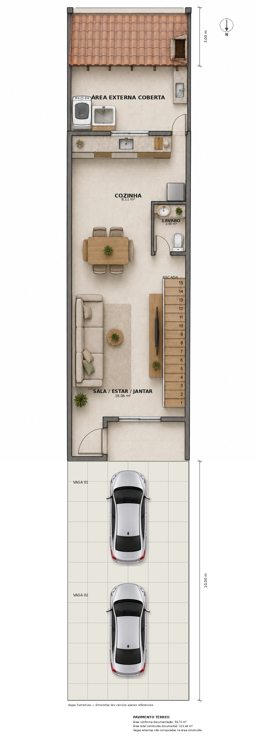 Planta humanizada do pavimento térreo